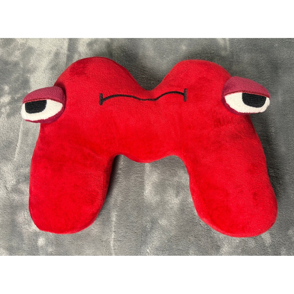 Alphabet Lore Letter M Plush Toy 9" Red Character Stuffed Animal Collectible